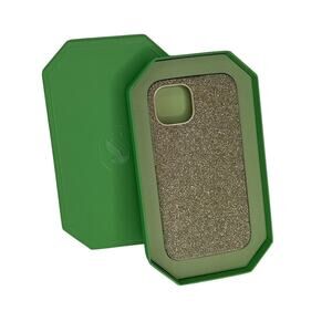 Swarovski High smartphone case iPhone 14, Gold tone